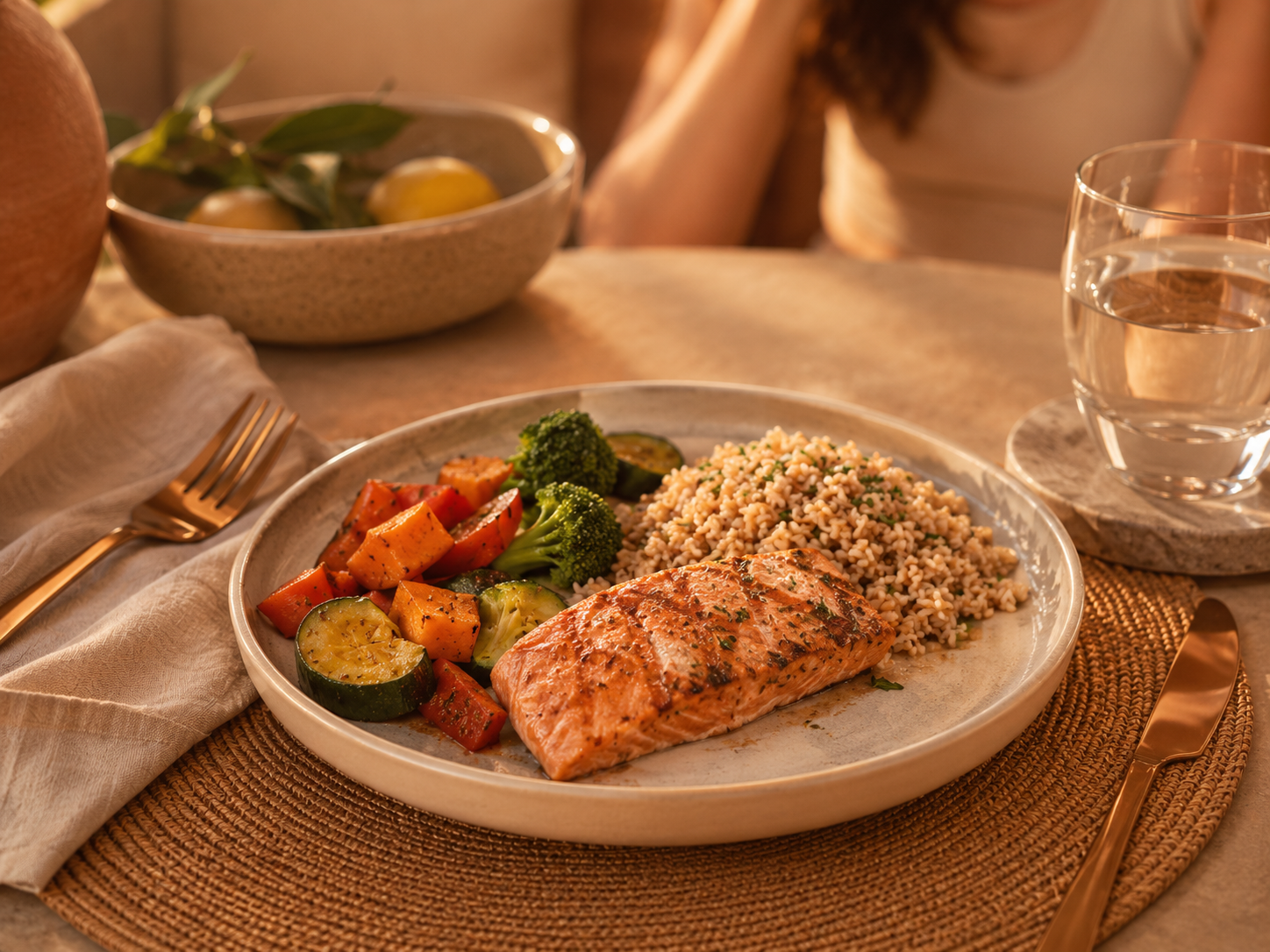 Refeição equilibrada dentro de uma rotina de alimentação